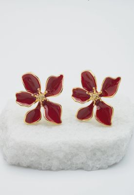 Bloom Earrings in Red