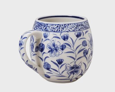 Toasty Morning Blue &amp; White Mug