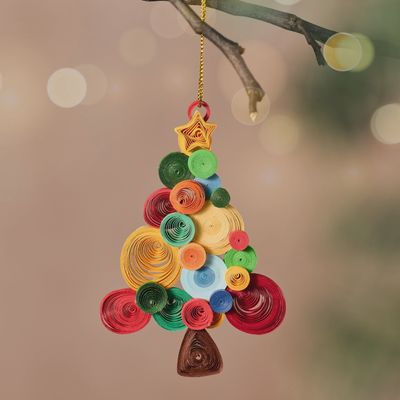 Banh Quilled Colorful Tree Ornament
