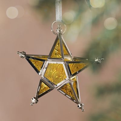 Starlight Candleholder Ornament - Yellow