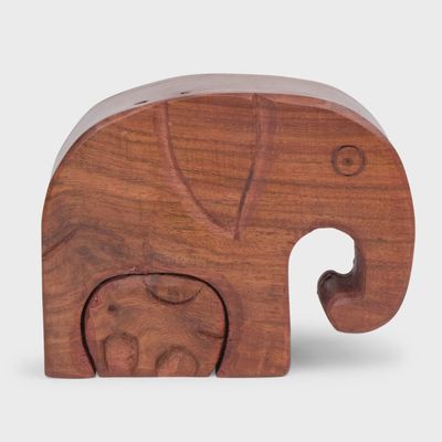 Elephant Puzzle Box Shesham Wood
