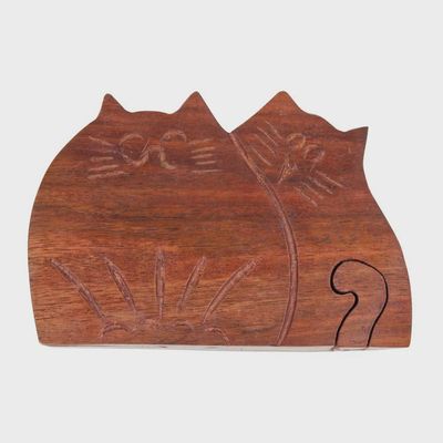Twin Cats Puzzle Box
