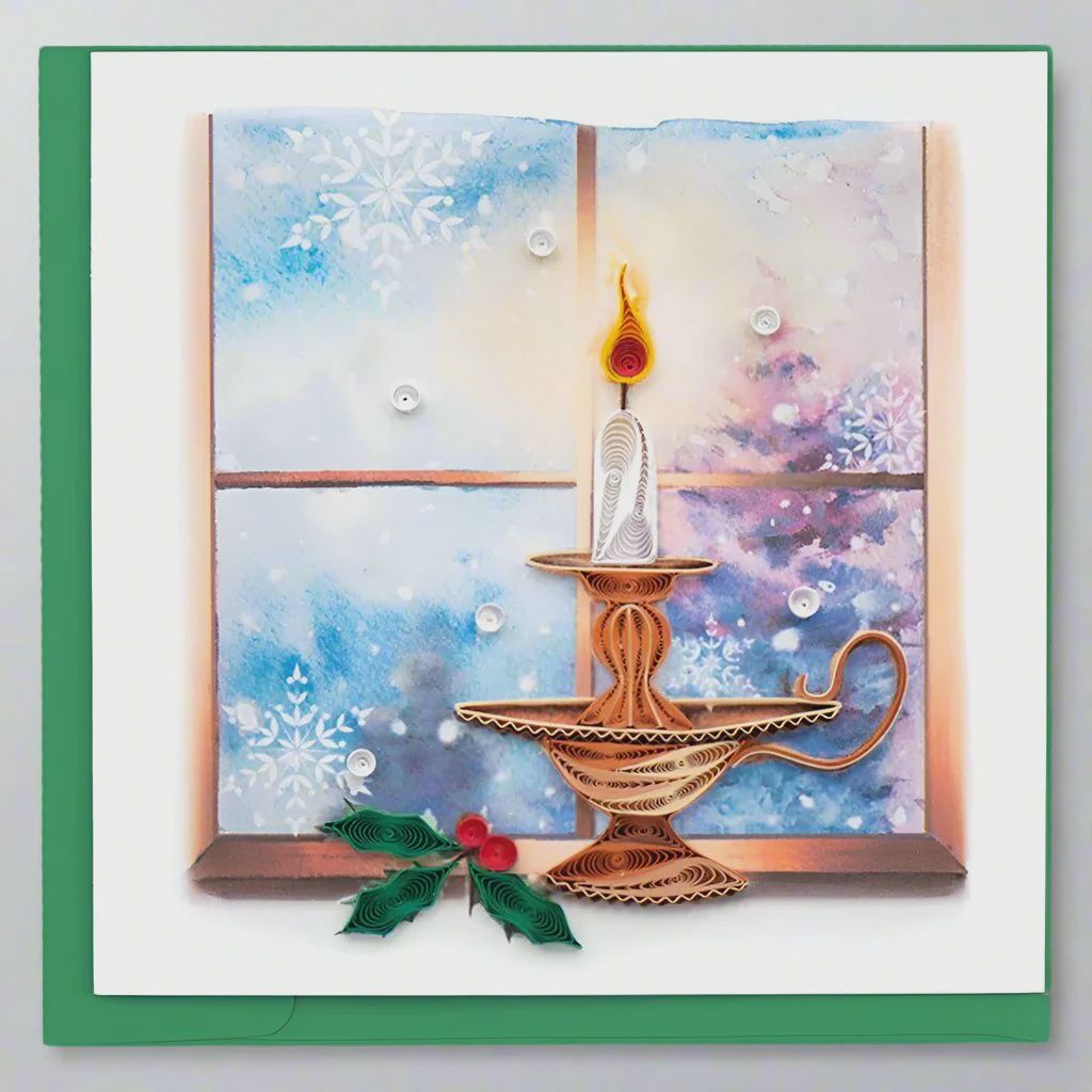 Christmas Candle Quilling Card