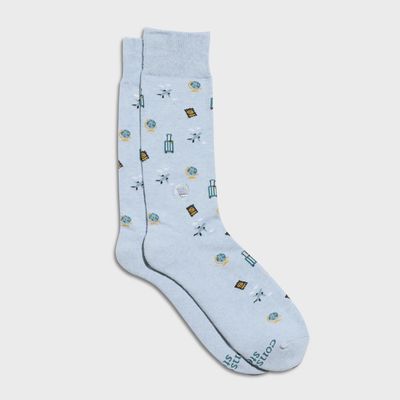 Socks that Give Books (Blue Travel)