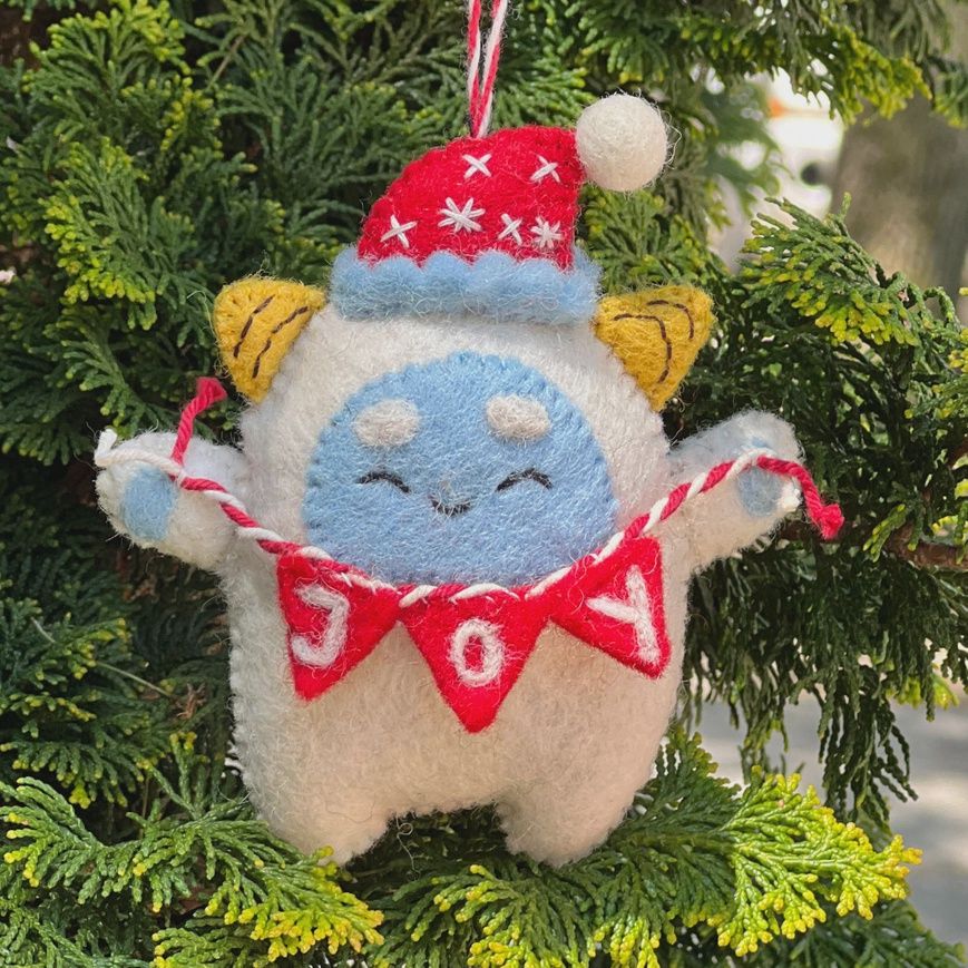 Yeti Joy Felt Ornament