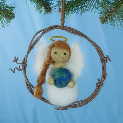 Earth Angel Mini Wreath Ornament