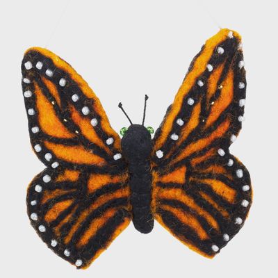 Monarch Butterfly Felted Ornament