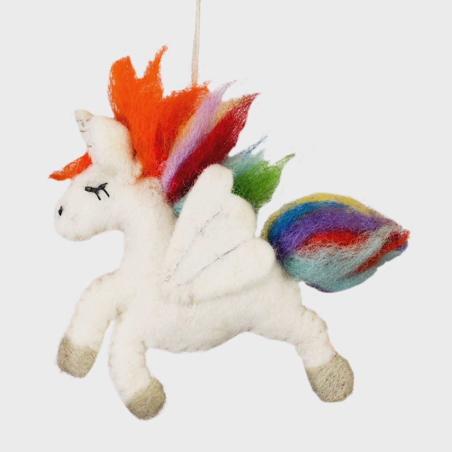 Wild Unicorn Felted Ornament