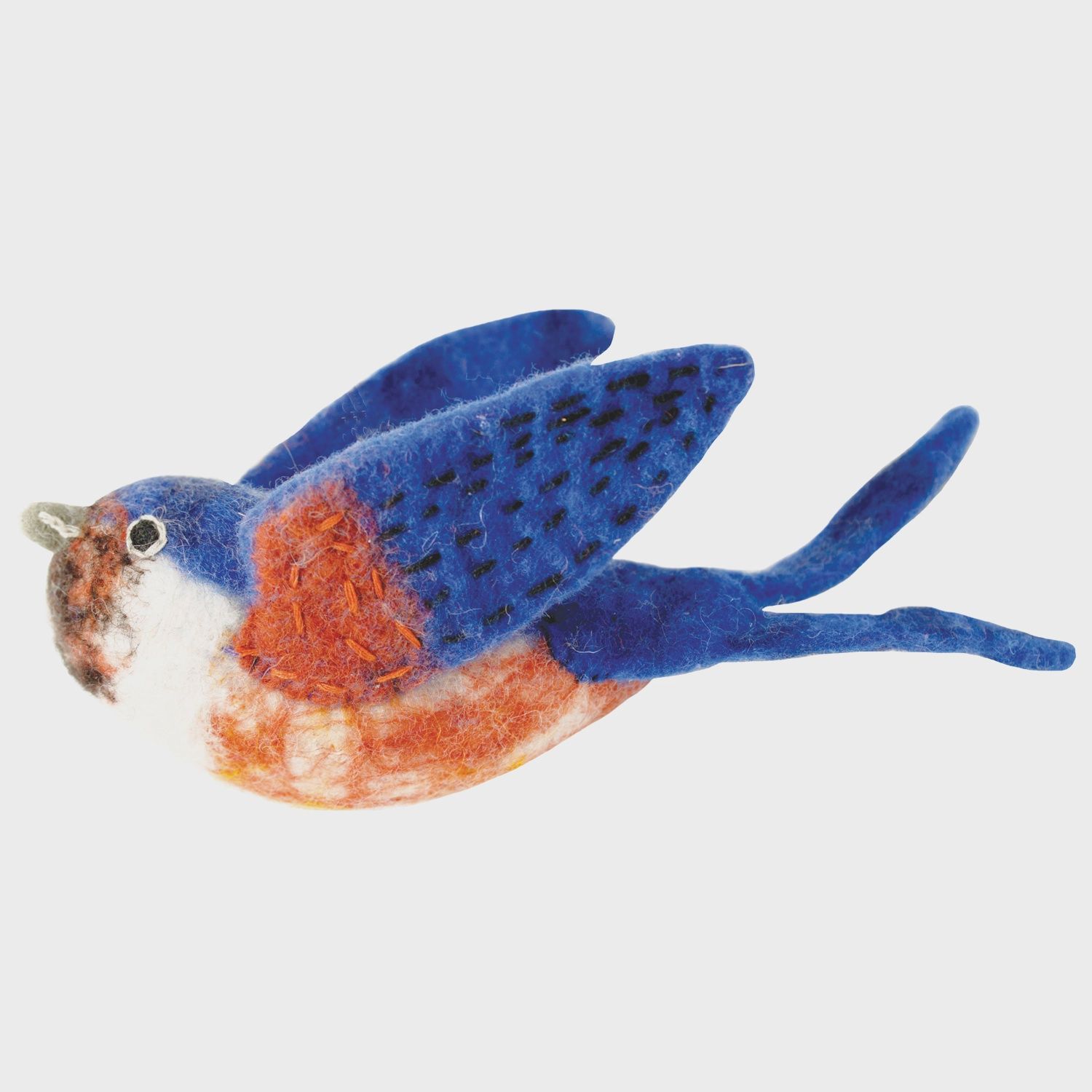 Barn Swallow Woolie Bird Ornament