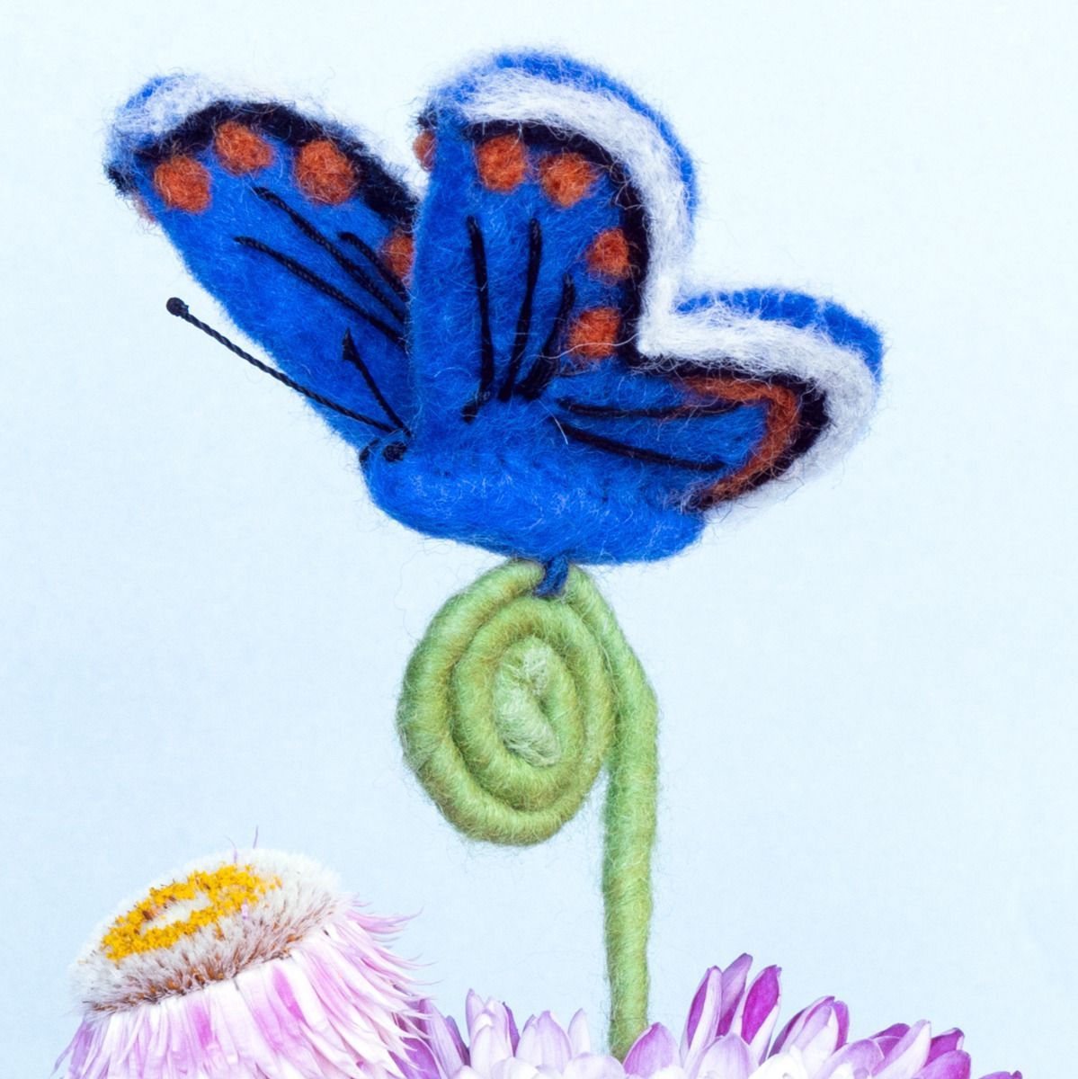Felted Frond Friend  - 5 Styles, Style: Blue Butterfly