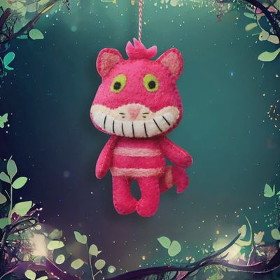 Purradox Pink Cat Felt Ornament