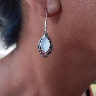 Translucent Earrings - Mother-of-Pearl &amp; Sterling