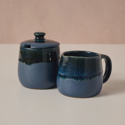 Jhapa Drip Glaze Cream &amp; Sugar Set