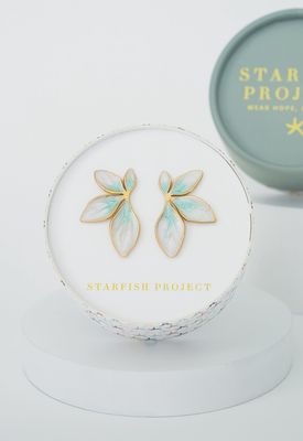 Flourish Mint Leaf Earrings