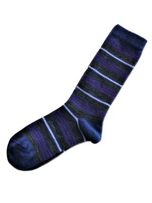 Alpaca Socks Kelly Stripe//Blue