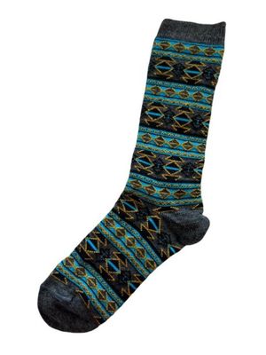 Alpaca Socks Aztec Stripe//Charcoal