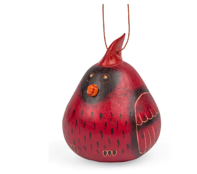 Cardinal Round Gourd Ornament
