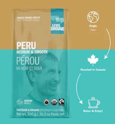 Peru Single Origin Coffee Ground (10.5oz)