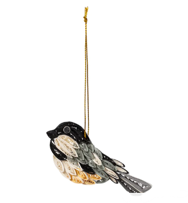 Quill Chickadee Ornament