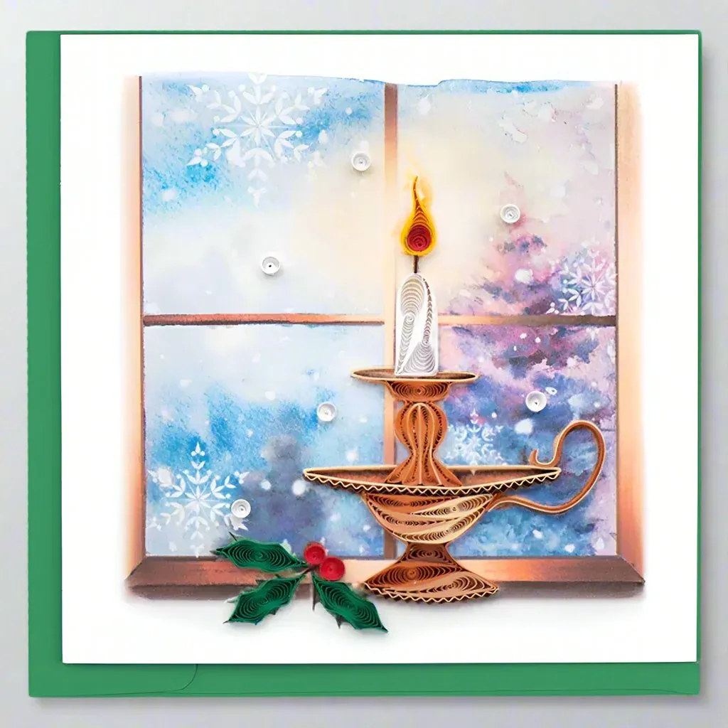 Christmas Candle Quilling Card