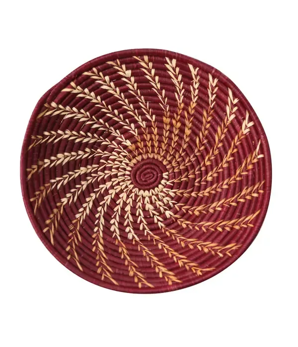 Burgundy Twist Basket