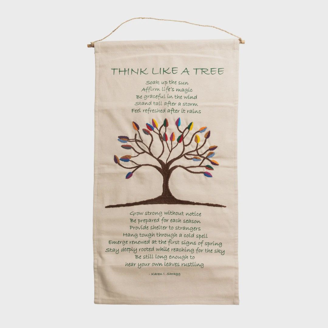 Wall Hanging Think Like A Tree Cttn 13wx