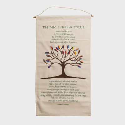 Wall Hanging Think Like A Tree Cttn 13wx
