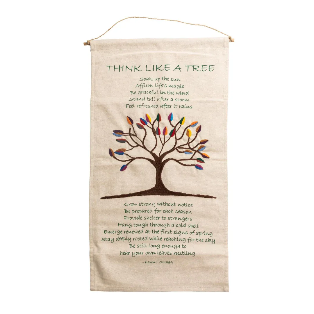 Wall Hanging Think Like A Tree Cttn 13wx
