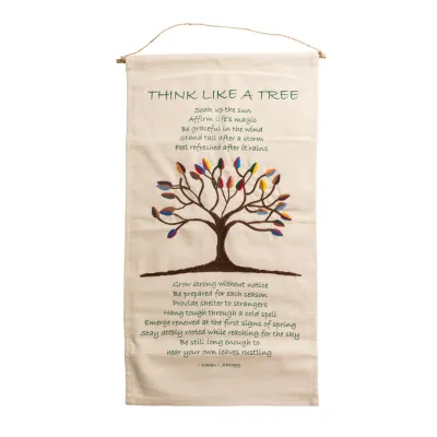 Wall Hanging Think Like A Tree Cttn 13wx