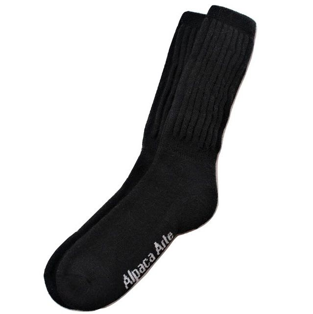 Alpaca Socks Solid Black