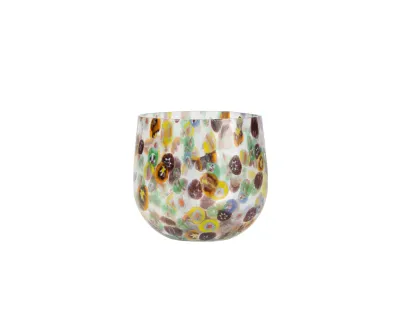 Confetti Cheena Glass Candleholder