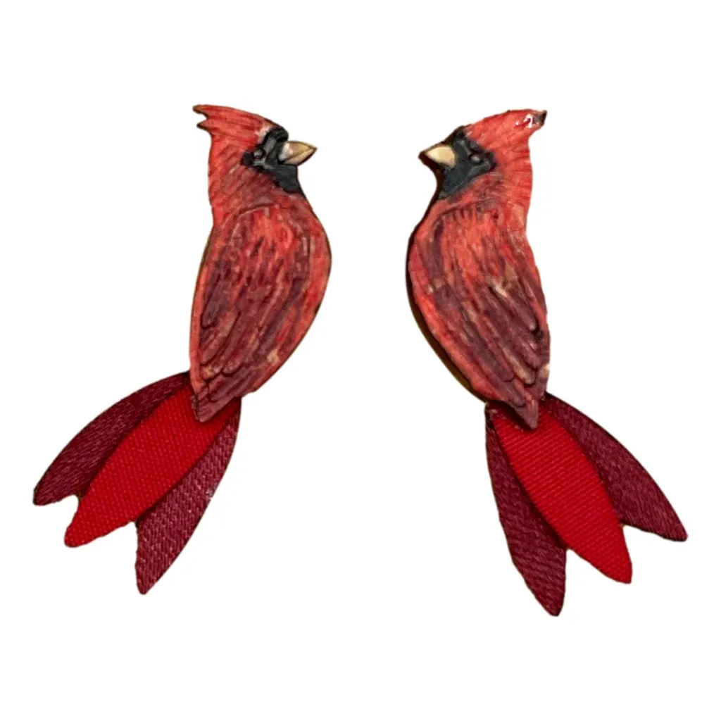 Cardinal Earrings Sm