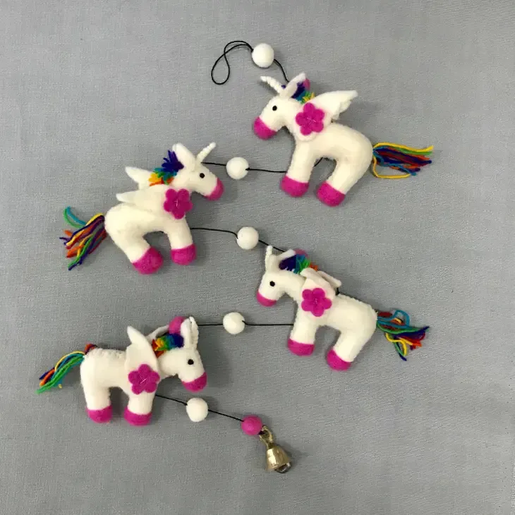 Rainbow Unicorn Felt Garland