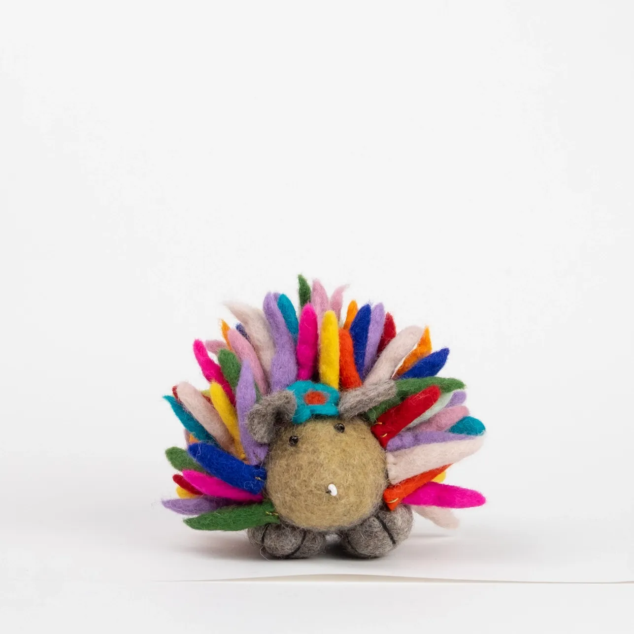 Small Felt Rainbow Hedgehog