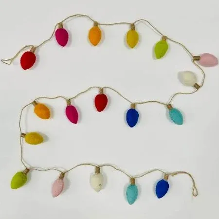 Vintage Christmas Lights Felt Garland