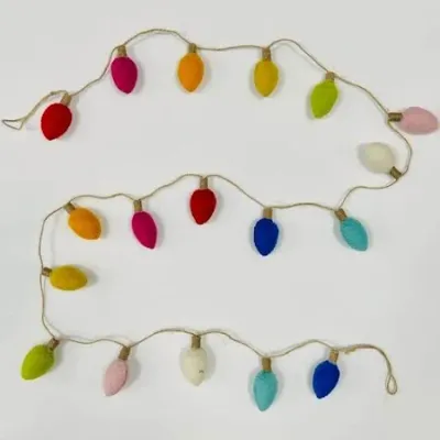 Vintage Christmas Lights Felt Garland
