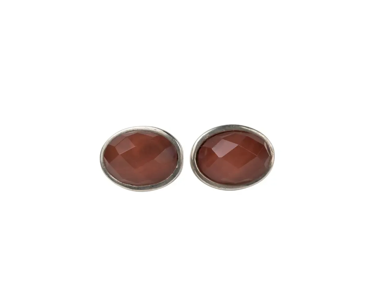Cherry Quartz Sterling Stud Earrings