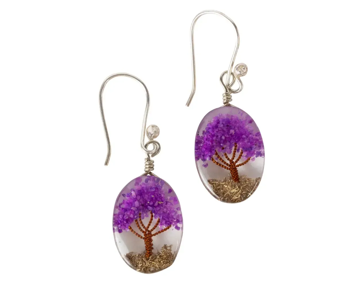 Purple Arbol Earrings