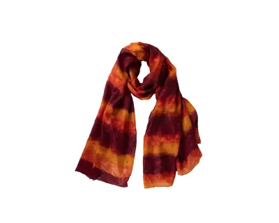 Tie-Dye Sunset Silk Scarf