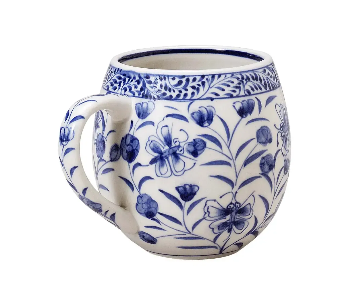 Toasty Morning Blue &amp; White Mug