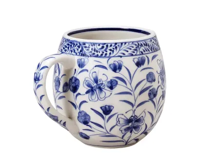Toasty Morning Blue &amp; White Mug