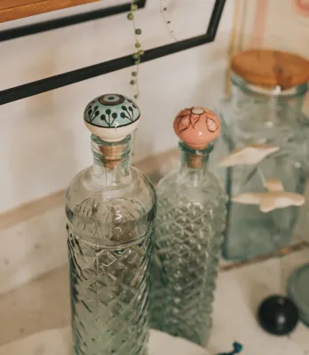 Jalini Hand Painted Wine Stopper Cork - assorted