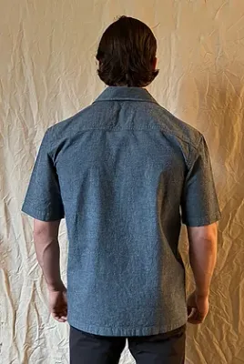 Chambray Standard Fit Short Sleeve Button-Up
