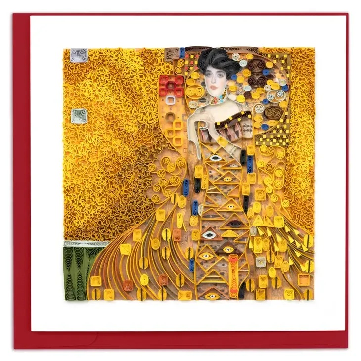 Quilled Lady in Gold Card, Klimt Artist Series