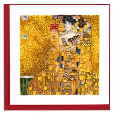 Quilled Lady in Gold Card, Klimt Artist Series