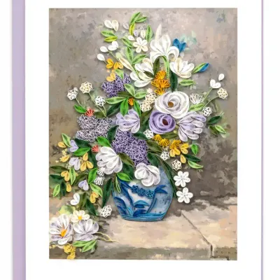 Quilled Spring Bouquet Card - Renoir Artist Series