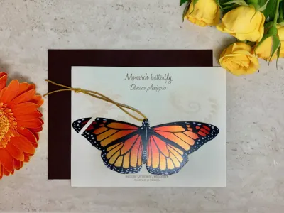 Monarch Butterfly Bronze Ornament