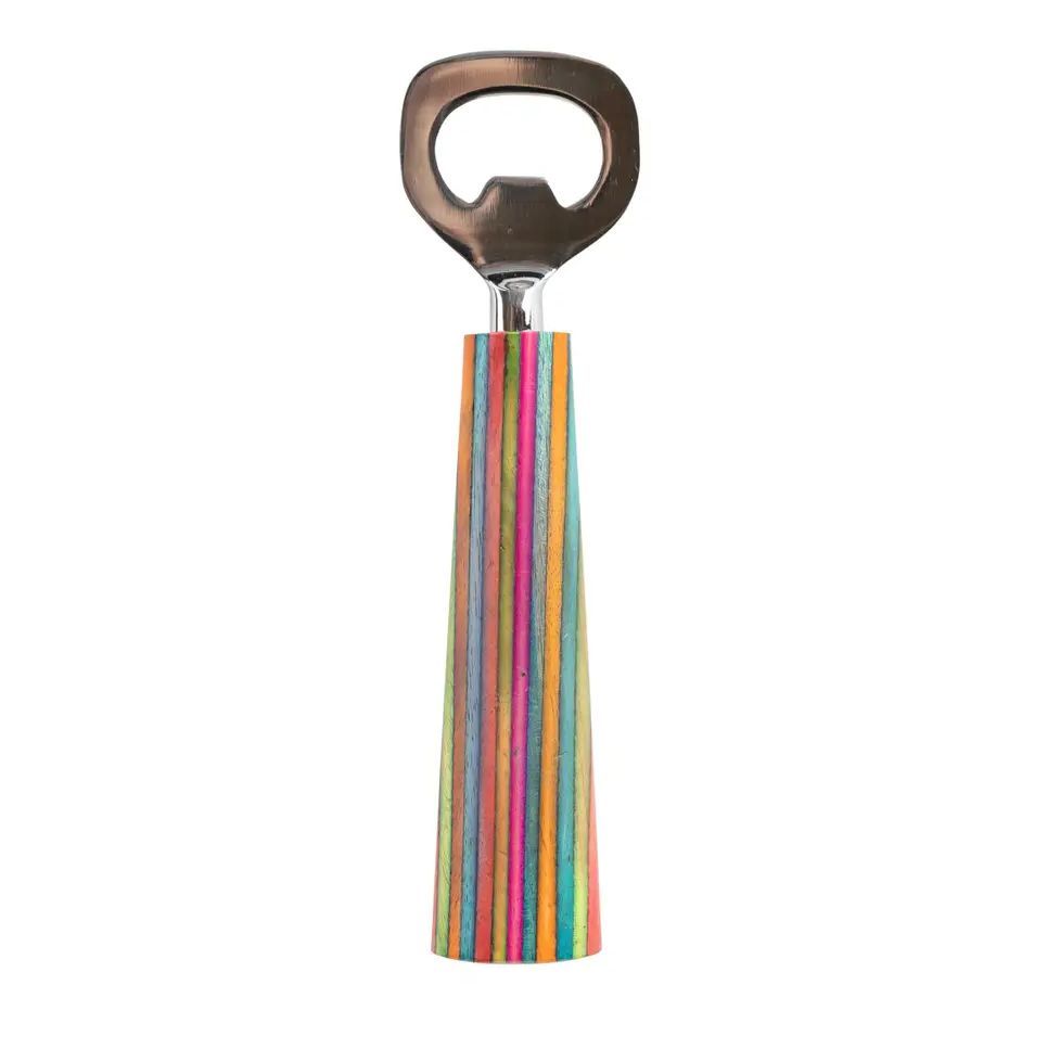 Striped Wood Bottle Opener