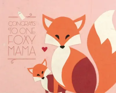 Congrats Foxy Mama Card