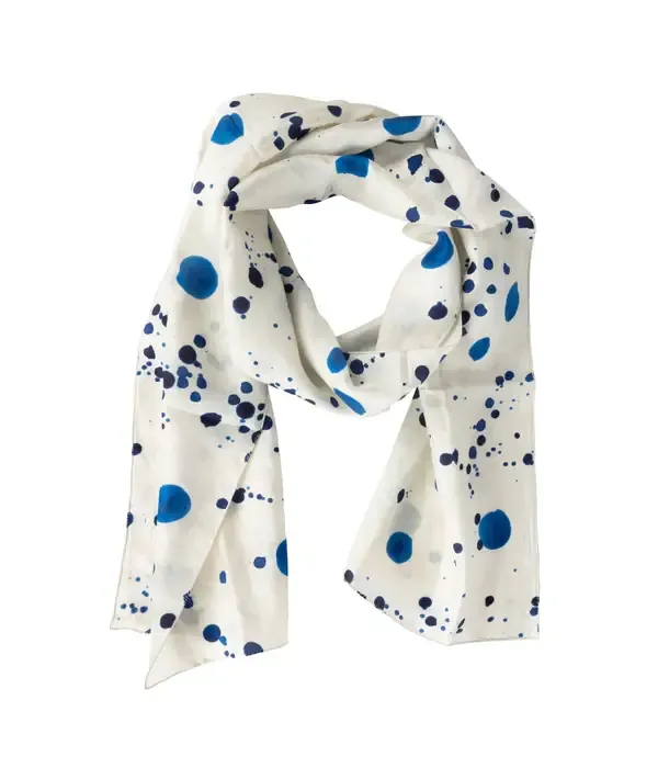 Ink Splatters Silk Scarf